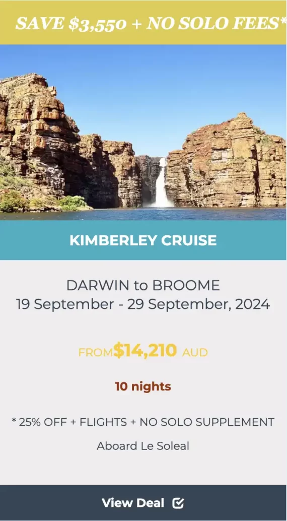 KIMBERLEY SOLO TRAVEL SPECIAL deal