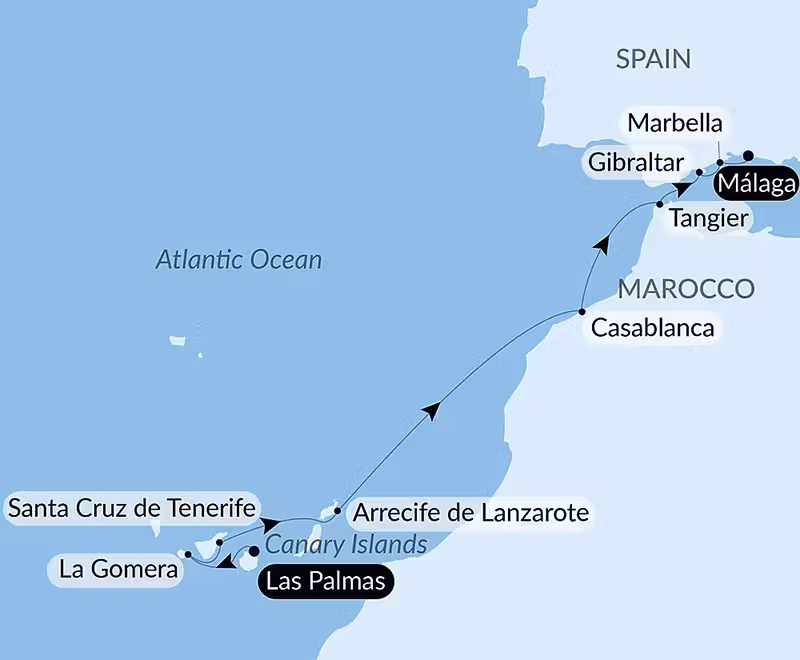 CANARY ISLANDS, MOROCCO & IBERIAN PENINSULA CRUISE